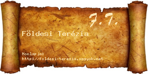 Földesi Terézia névjegykártya