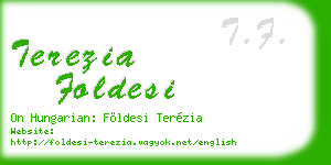 terezia foldesi business card